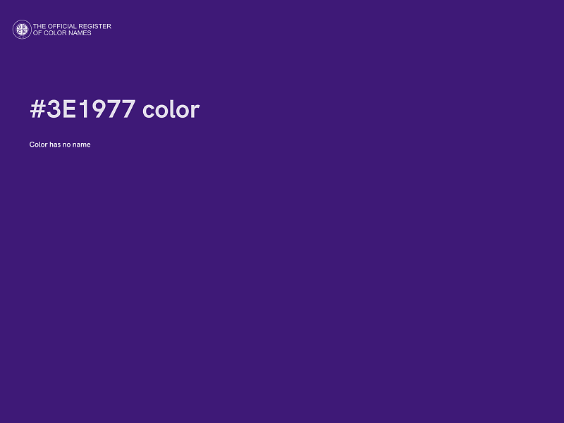 #3E1977 color image