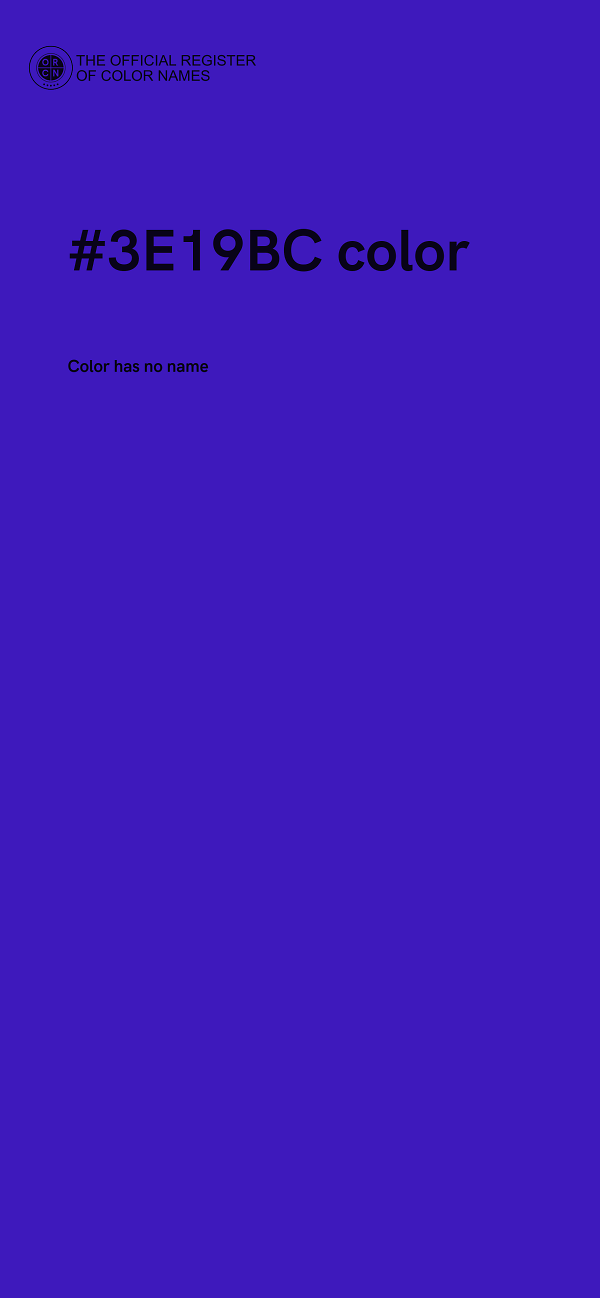 #3E19BC color image