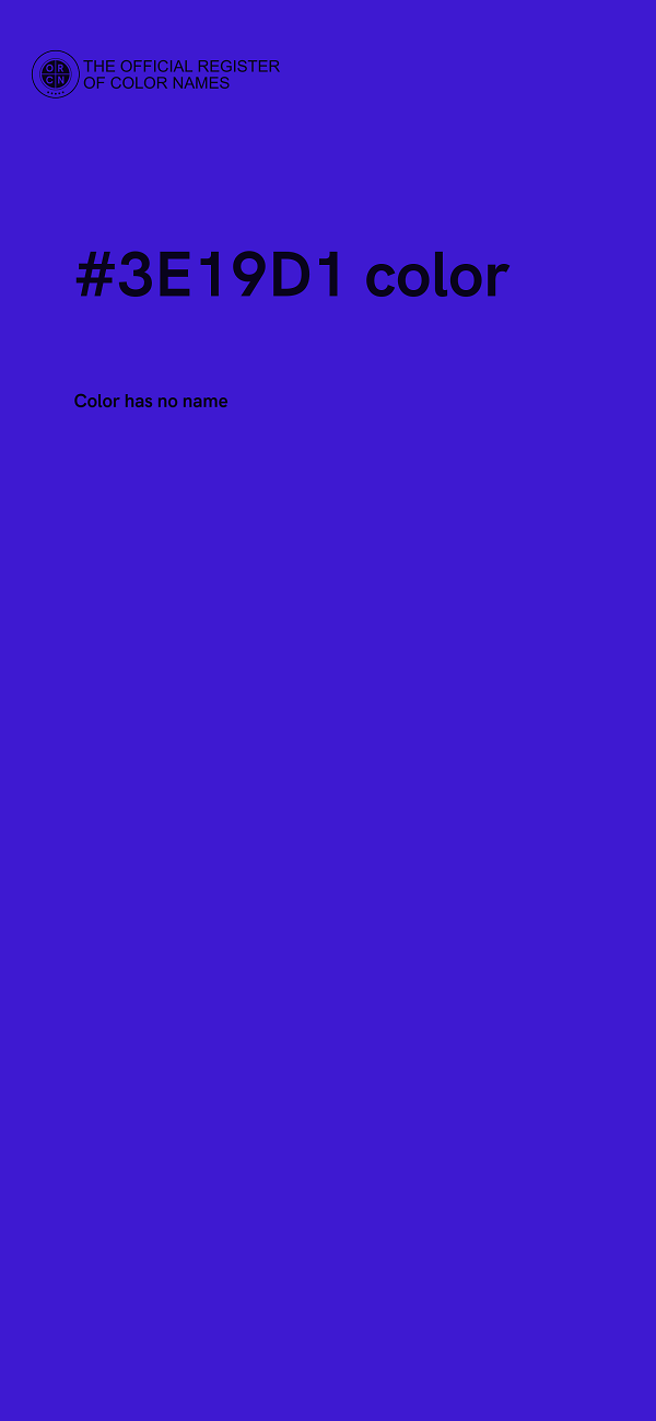 #3E19D1 color image