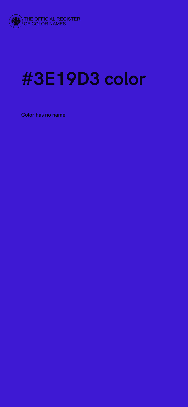#3E19D3 color image