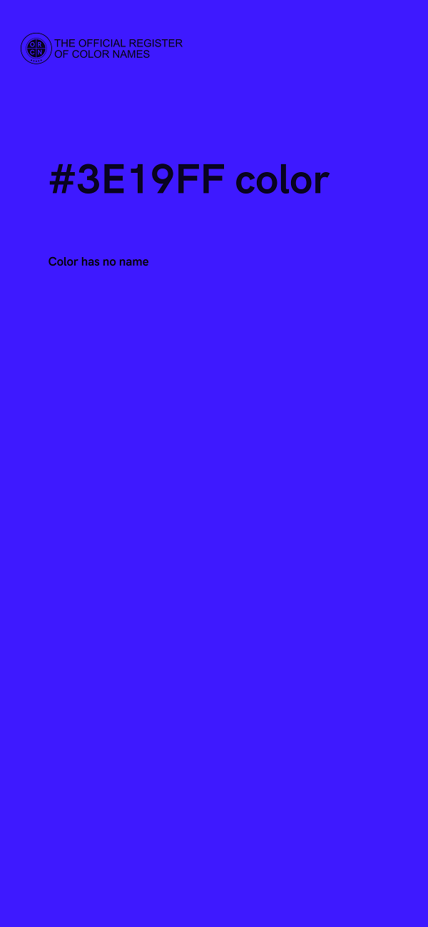 #3E19FF color image