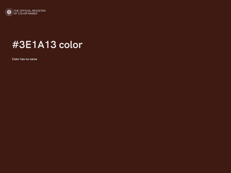 #3E1A13 color image