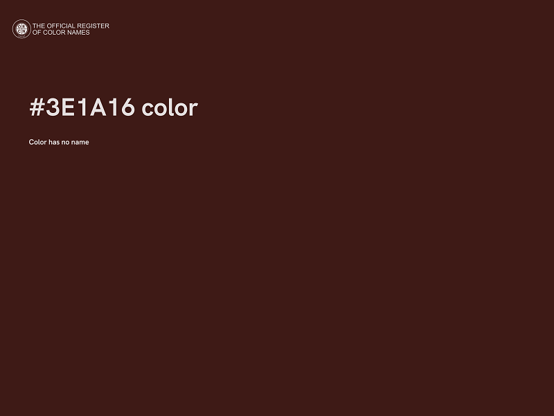 #3E1A16 color image