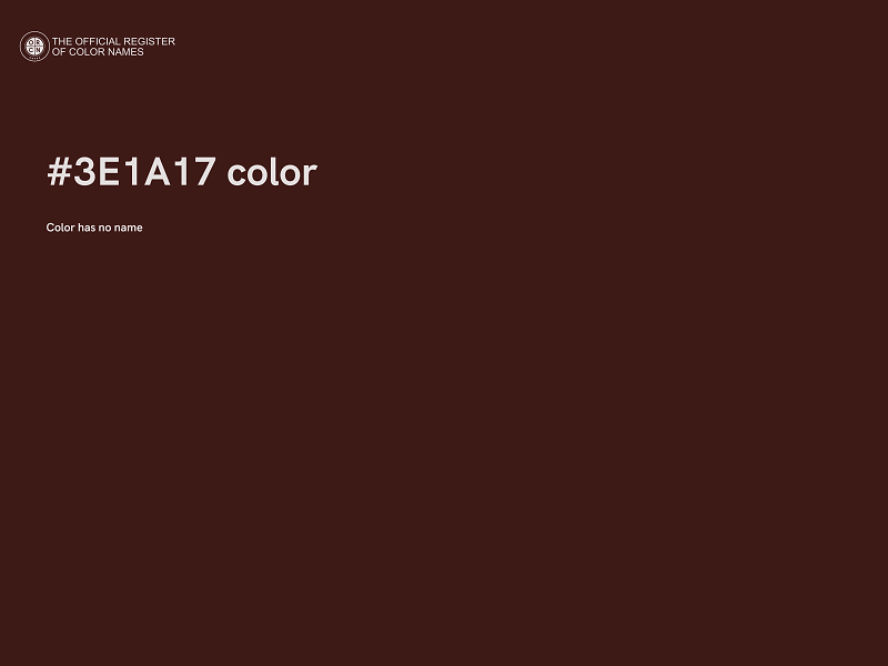 #3E1A17 color image