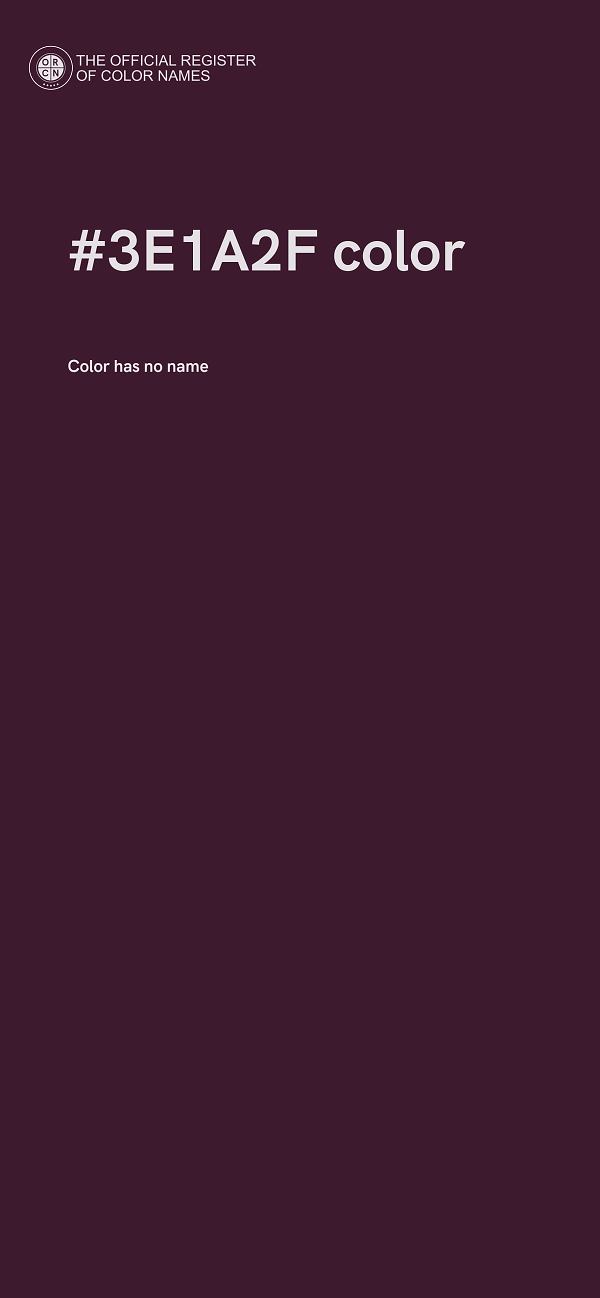 #3E1A2F color image