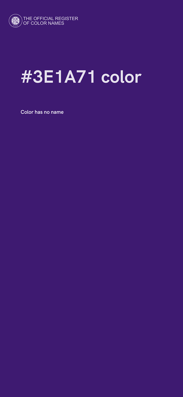 #3E1A71 color image