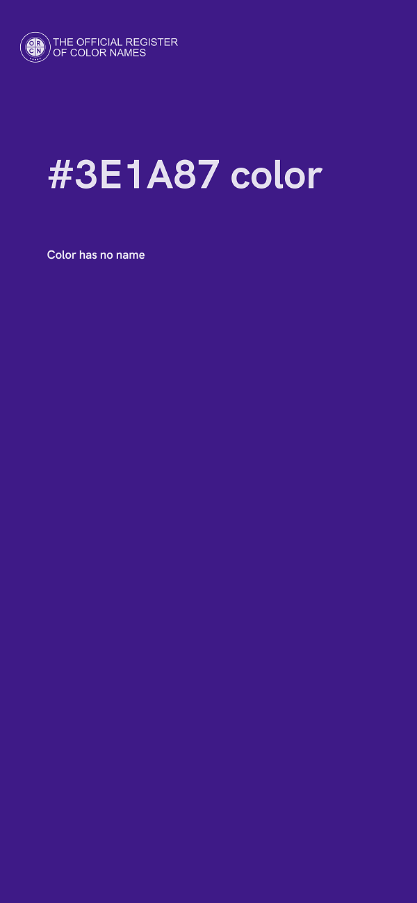 #3E1A87 color image