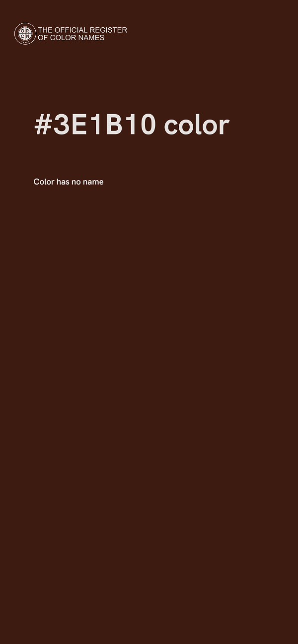 #3E1B10 color image