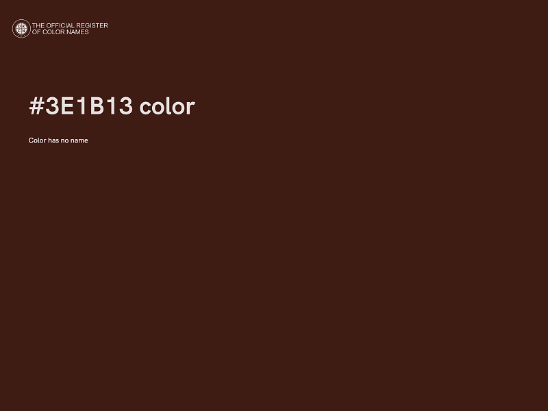 #3E1B13 color image