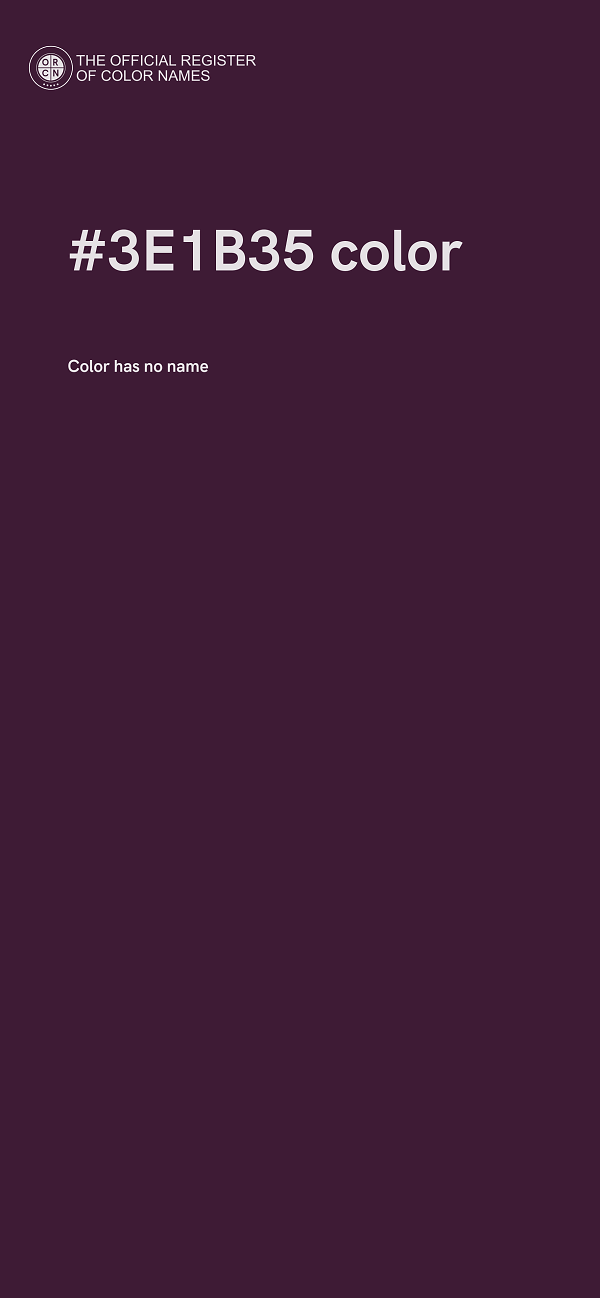 #3E1B35 color image