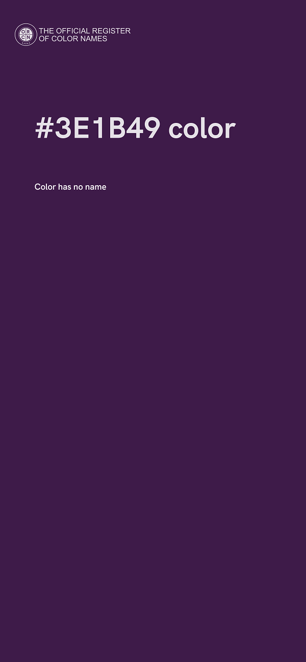 #3E1B49 color image