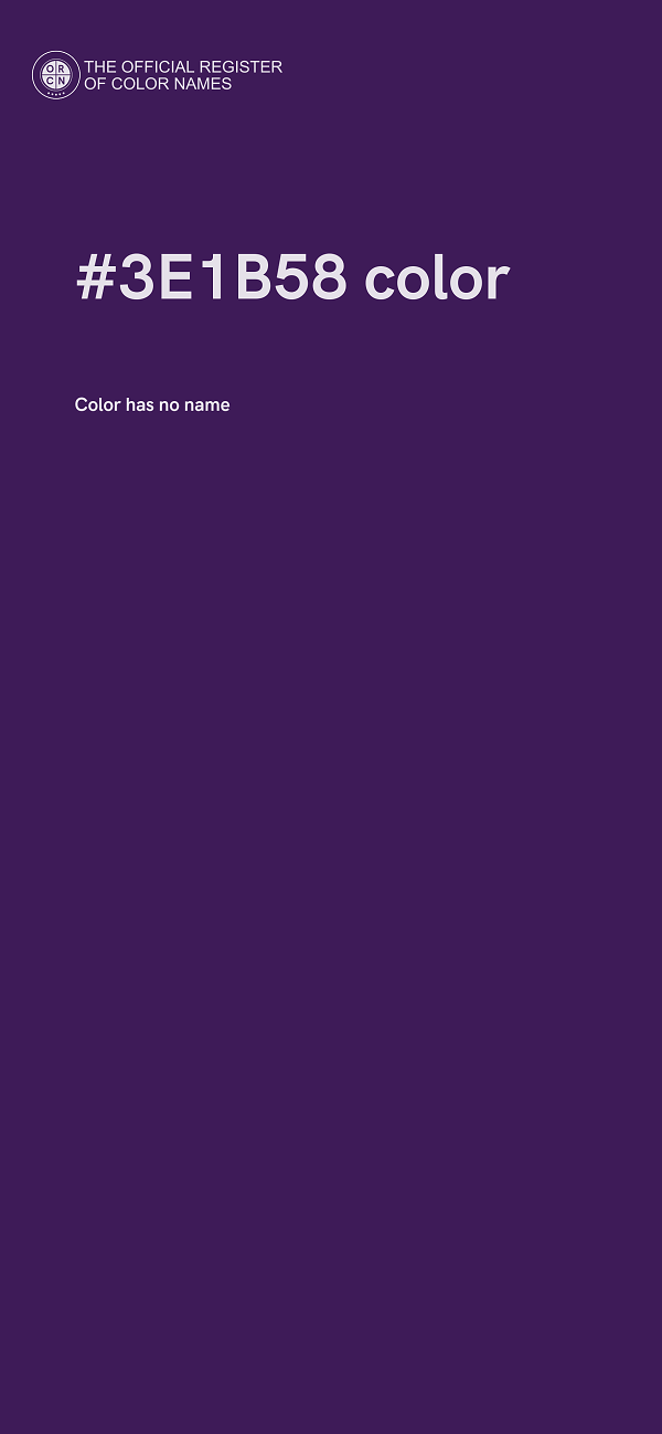 #3E1B58 color image