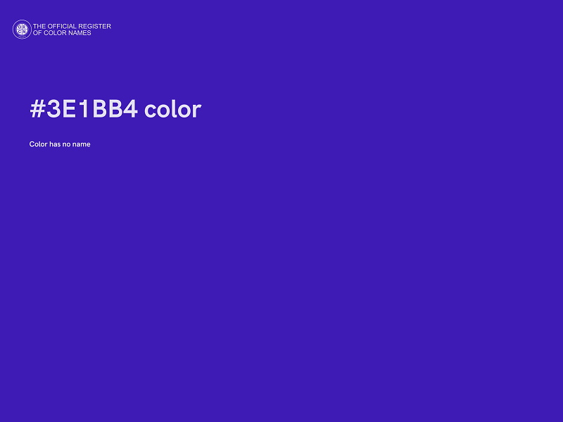 #3E1BB4 color image