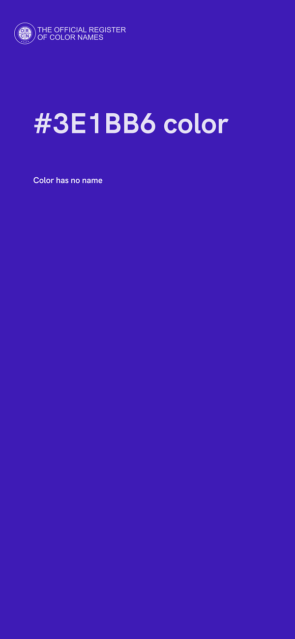 #3E1BB6 color image
