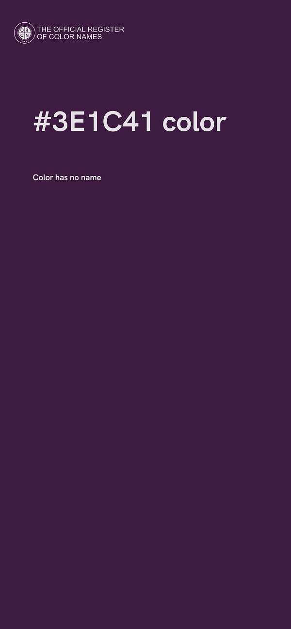 #3E1C41 color image