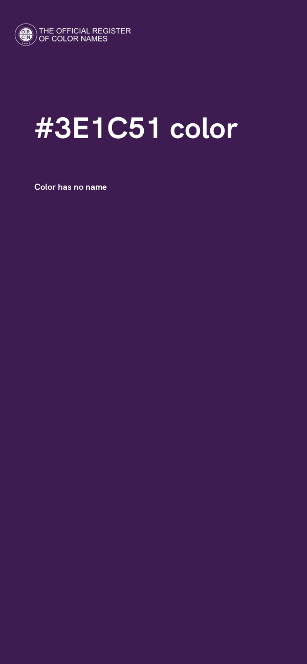 #3E1C51 color image