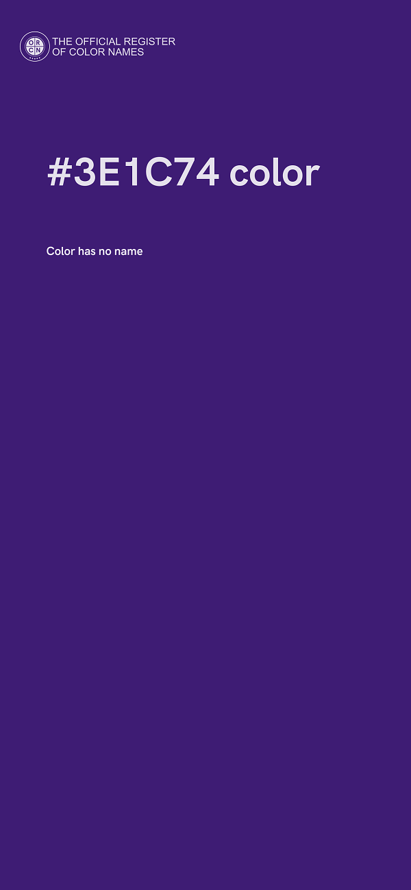 #3E1C74 color image
