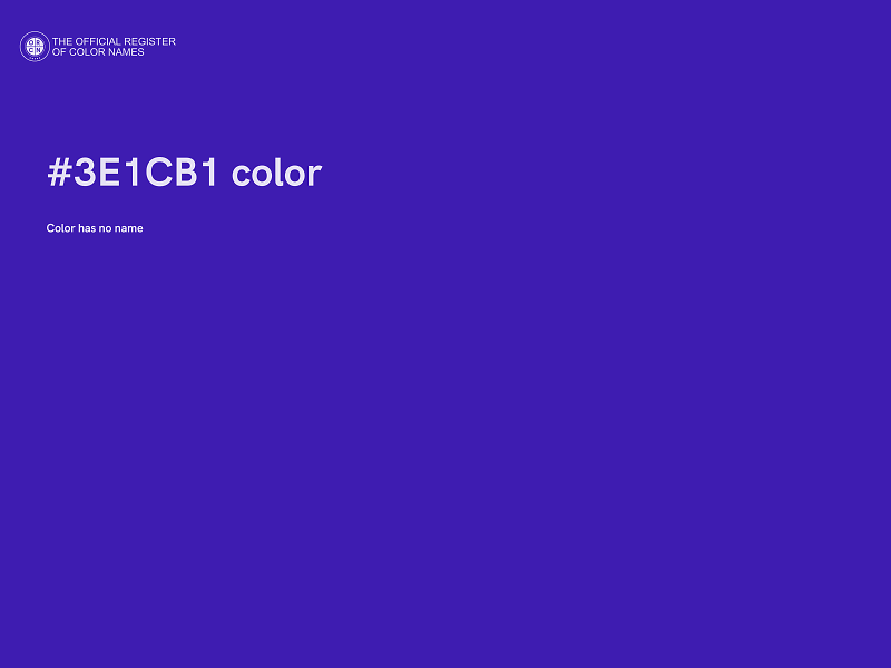 #3E1CB1 color image