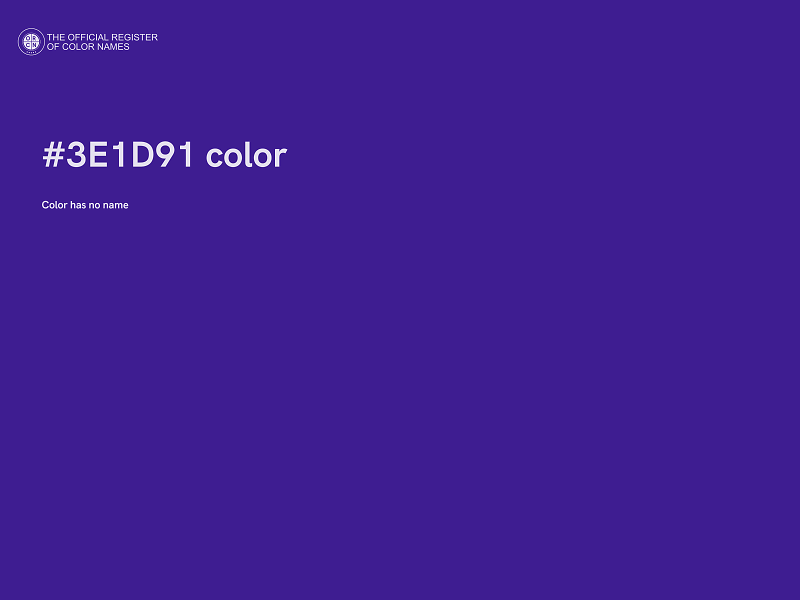 #3E1D91 color image