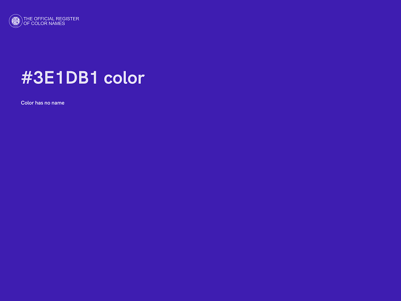 #3E1DB1 color image