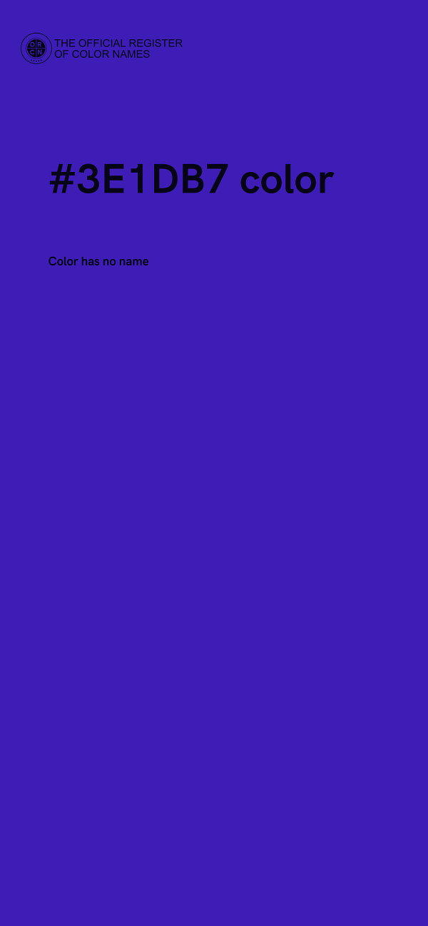#3E1DB7 color image