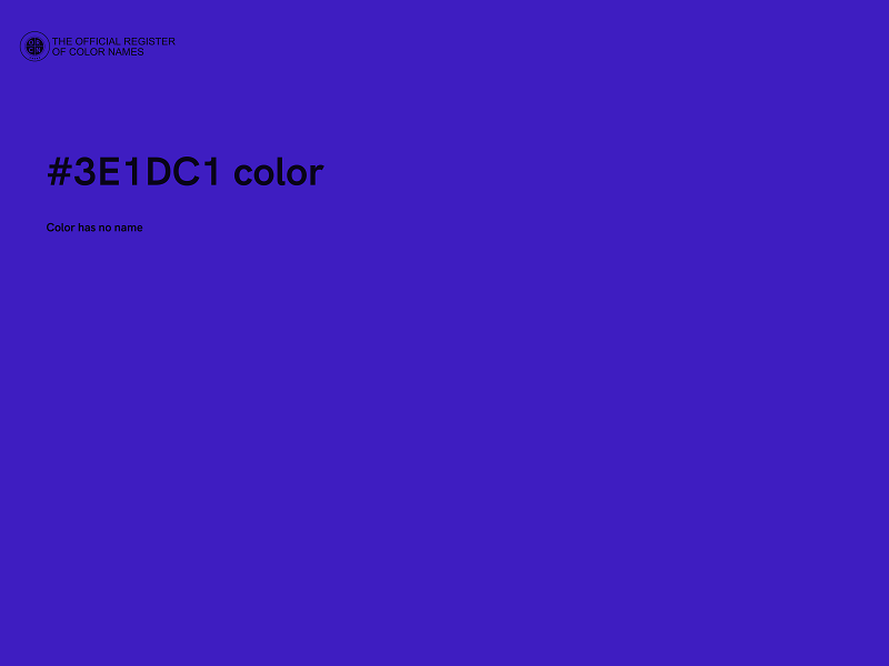 #3E1DC1 color image