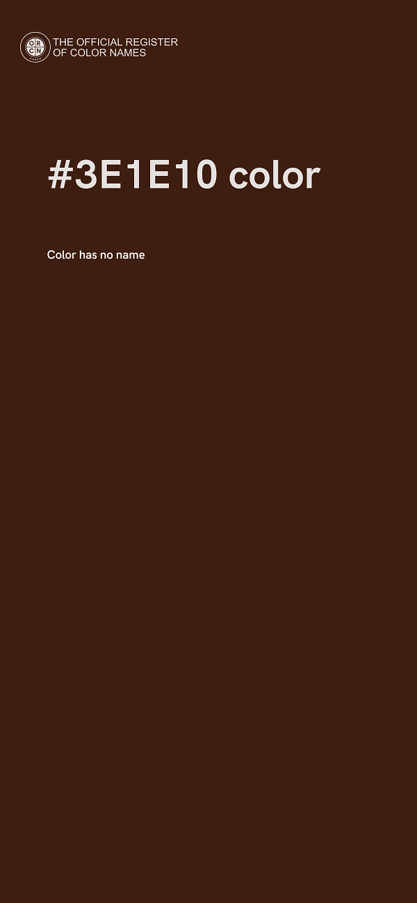 #3E1E10 color image