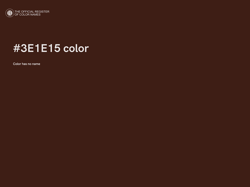 #3E1E15 color image