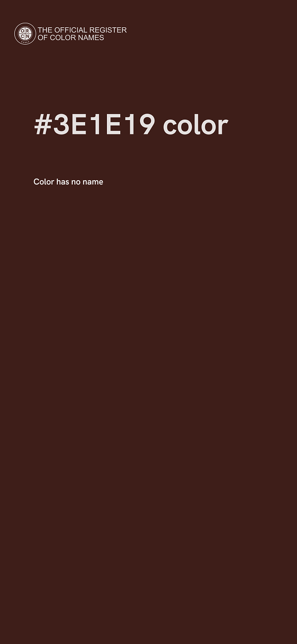 #3E1E19 color image