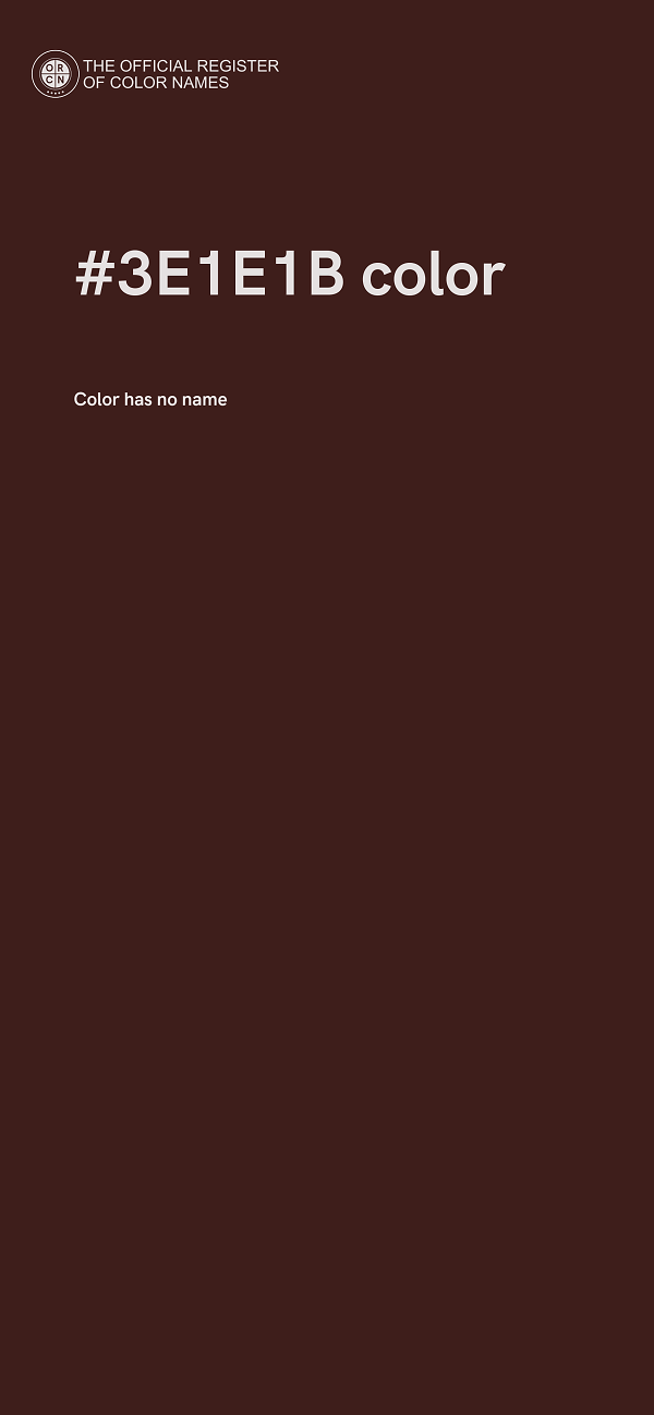#3E1E1B color image