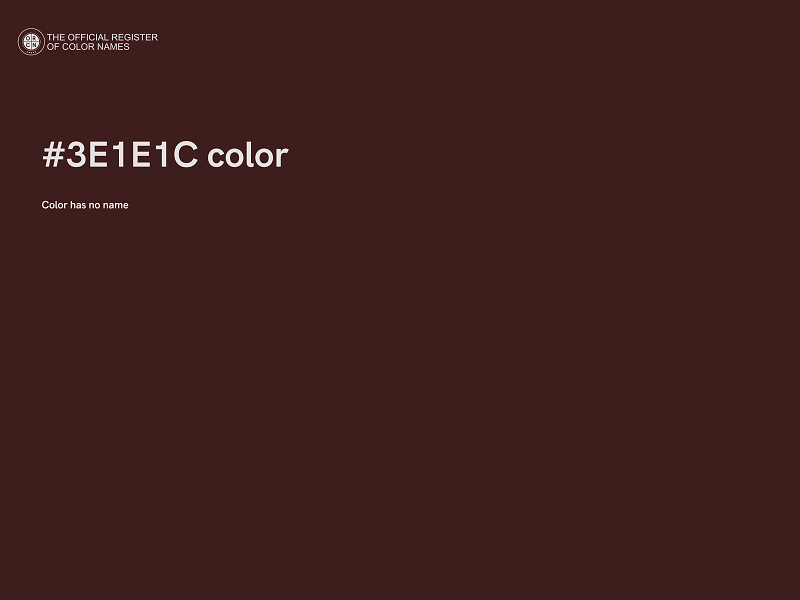 #3E1E1C color image