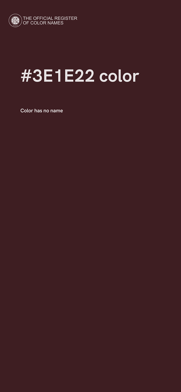 #3E1E22 color image