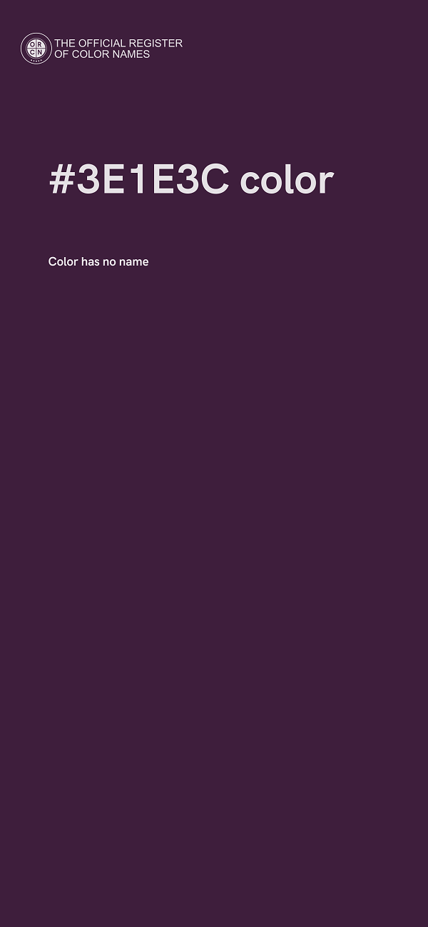 #3E1E3C color image