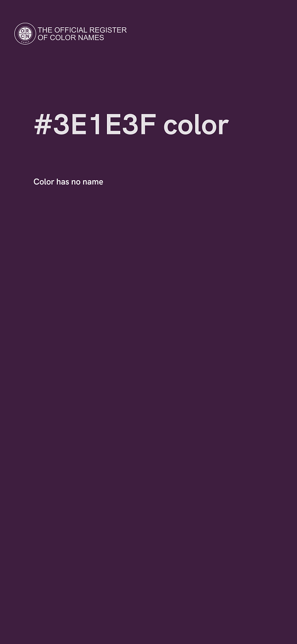 #3E1E3F color image