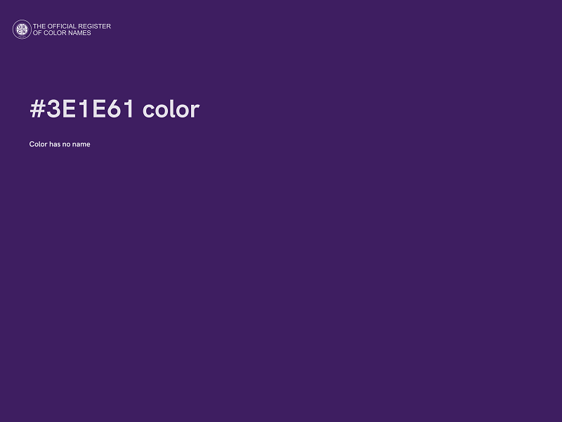 #3E1E61 color image