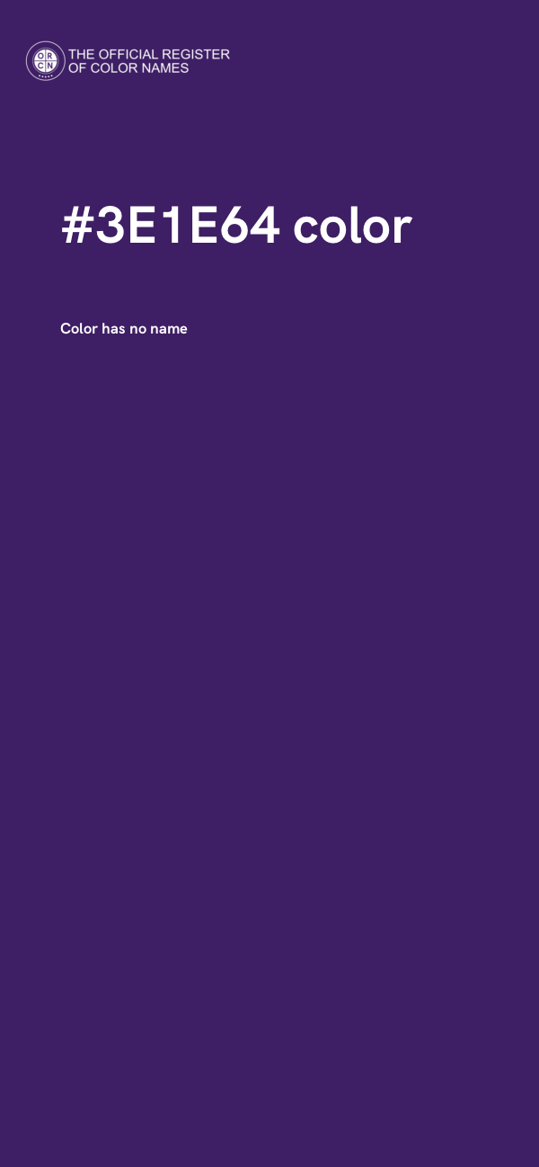 #3E1E64 color image