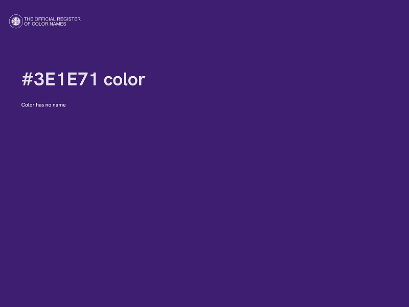 #3E1E71 color image