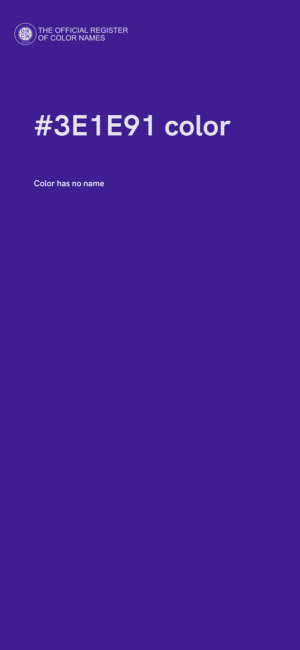 #3E1E91 color image