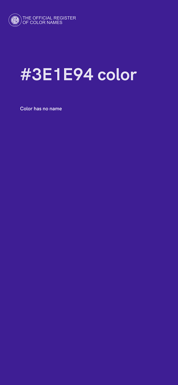#3E1E94 color image