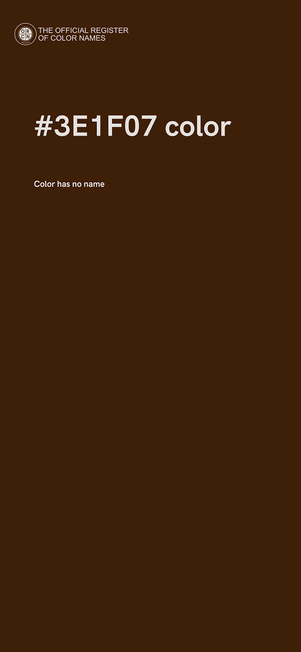#3E1F07 color image