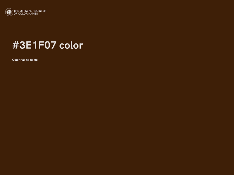 #3E1F07 color image