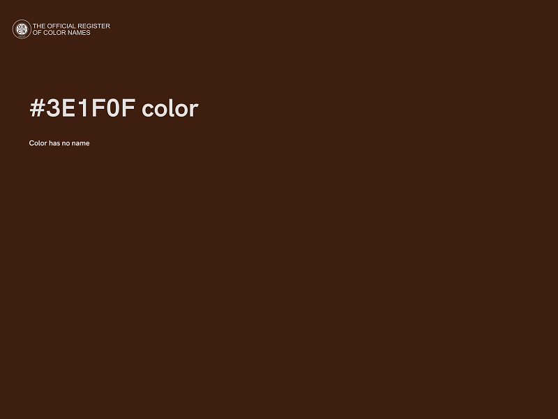 #3E1F0F color image