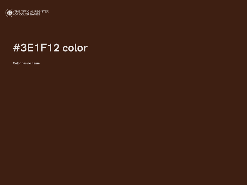 #3E1F12 color image