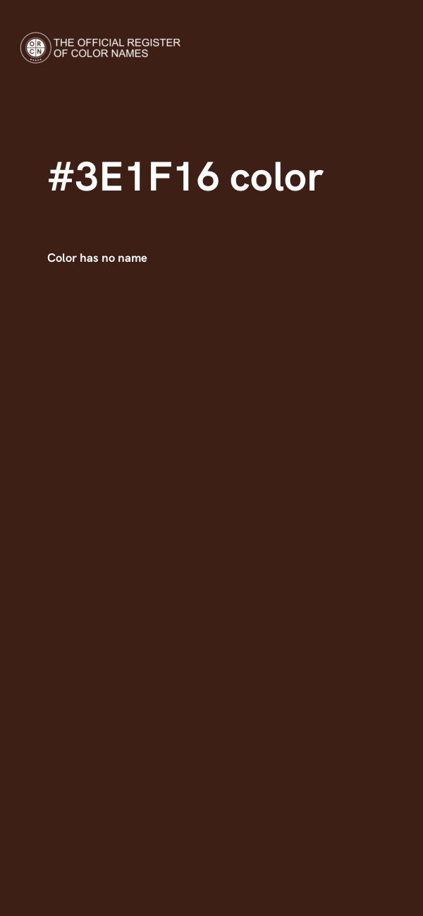 #3E1F16 color image