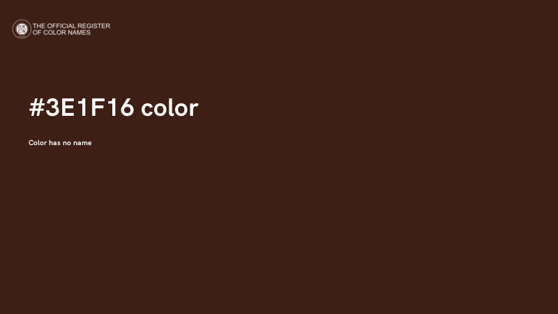 #3E1F16 color image