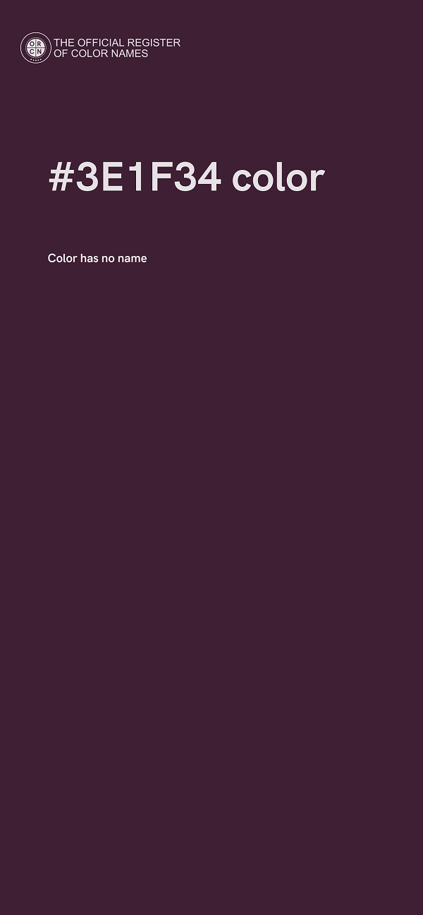 #3E1F34 color image