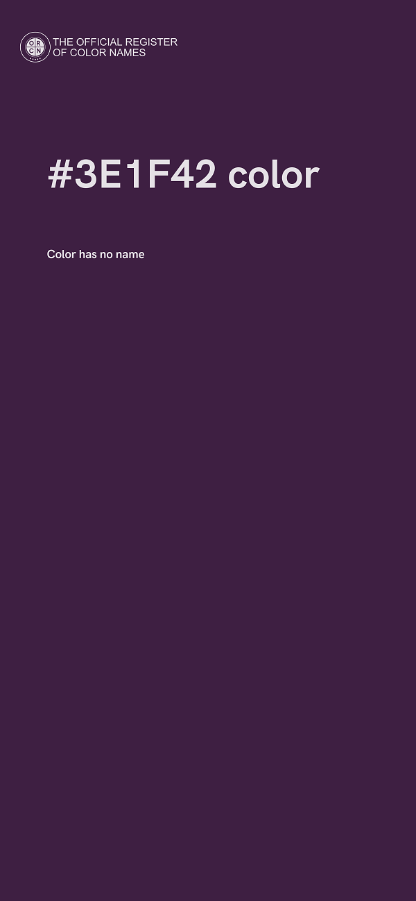 #3E1F42 color image
