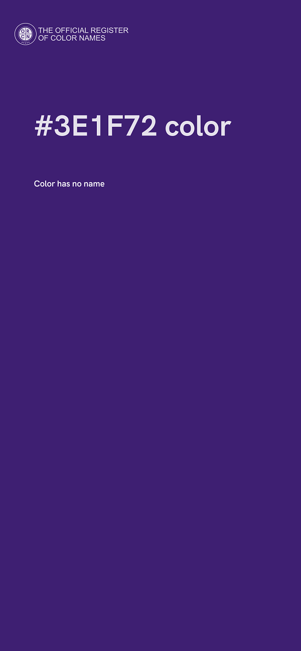 #3E1F72 color image