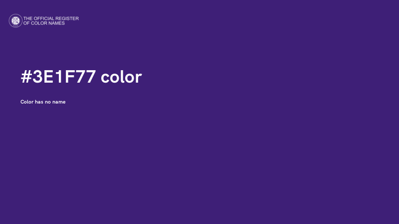 #3E1F77 color image