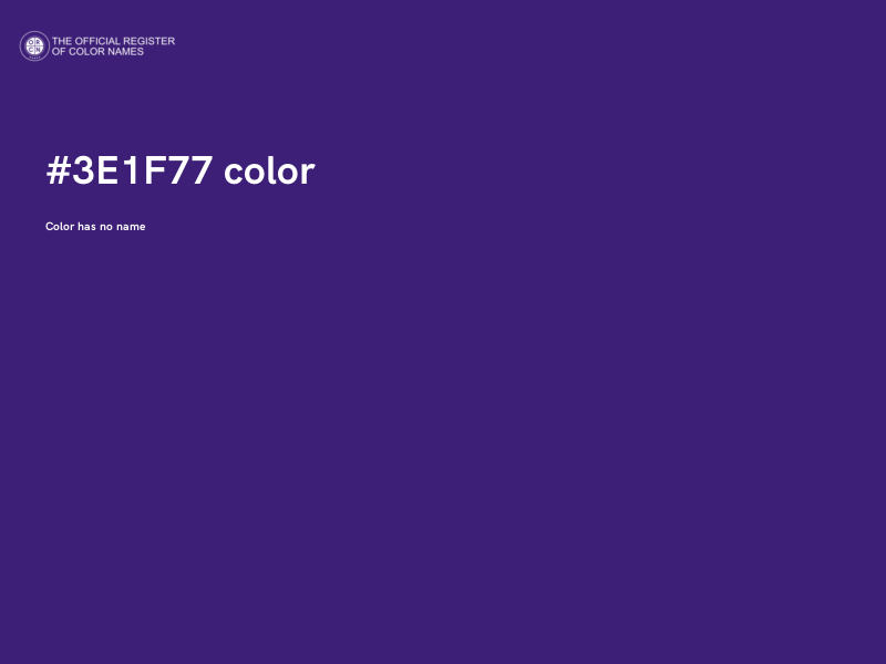#3E1F77 color image